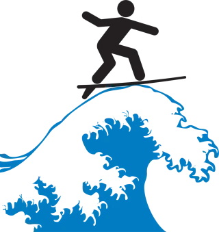 Wave-riding Surfing Rider Stickdatei