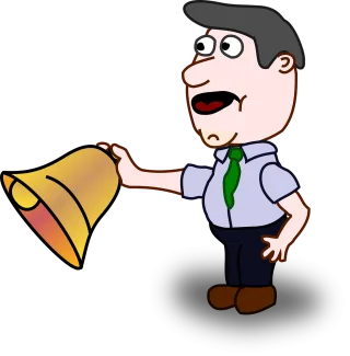 Man Bell School bell Stickdatei