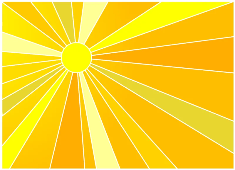 Sun Rays Nature Stickdatei – Natur