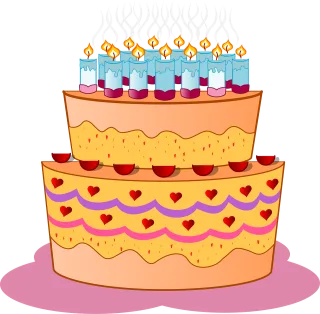 Cake Candles Celebration Stickdatei