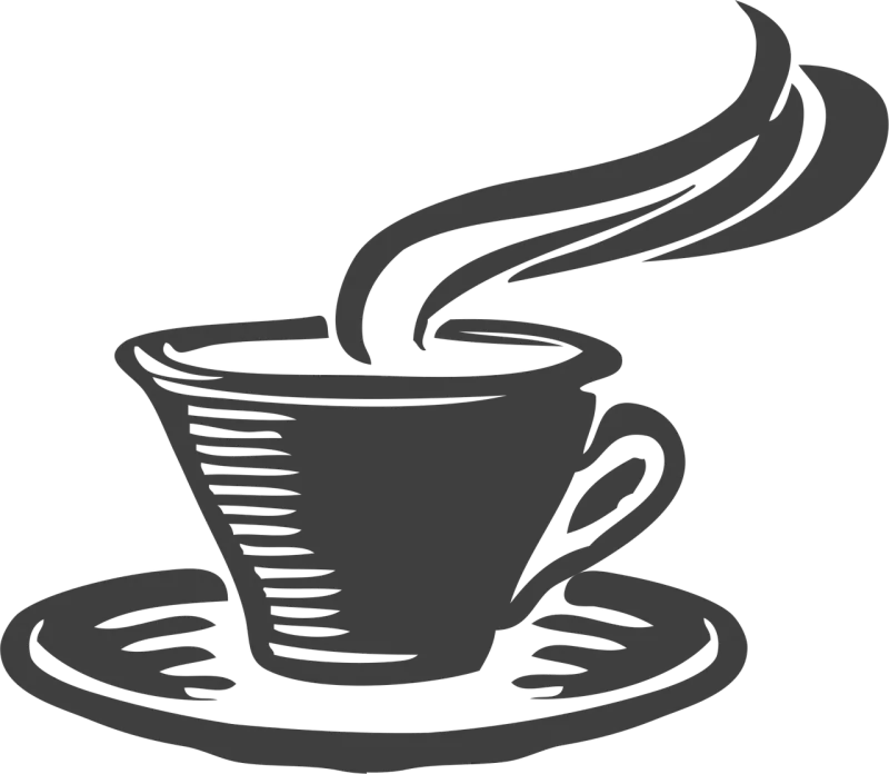 Tea Cup Gray Stickdatei – Essen & Trinken