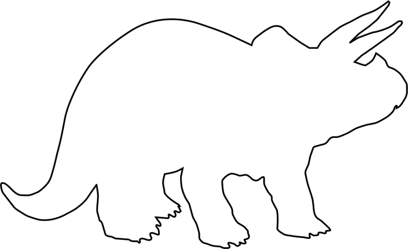 Triceratops Dinosaur Herbivorous Stickdatei – Kinder