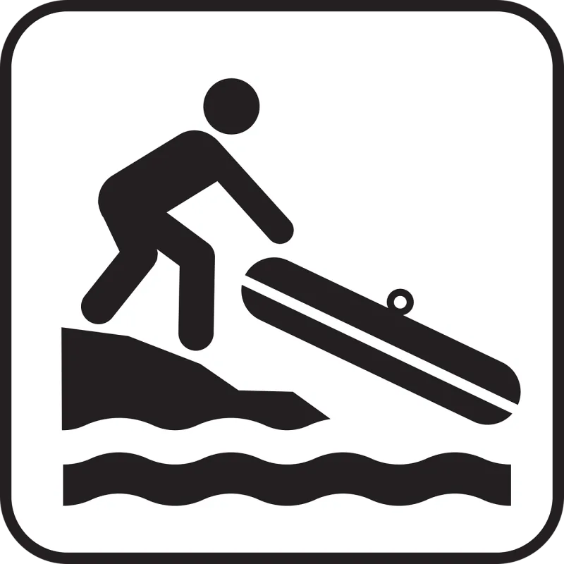 Rafting Water Raft Stickdatei – Natur