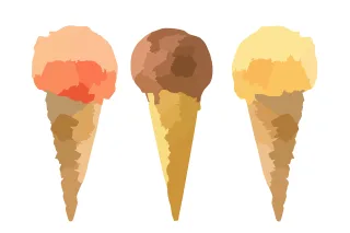 Icecream cones Dessert Vanilla Stickdatei