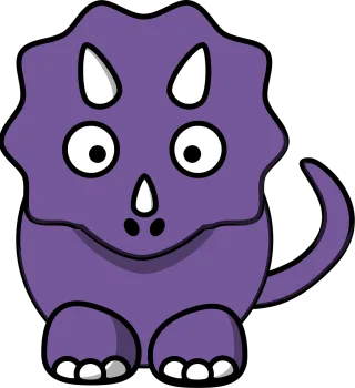 Dinosaur Cartoon Purple Stickdatei