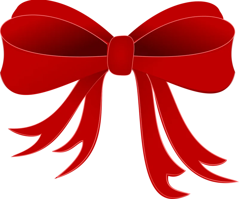 Bow Red Ribbon Stickdatei – Weihnachten