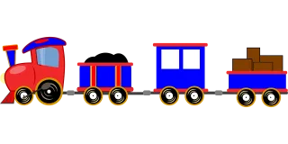 Train Cartoon Toy Stickdatei