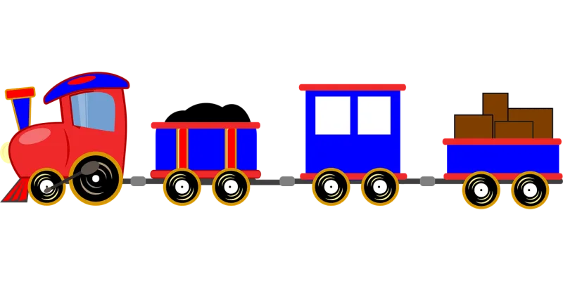 Train Cartoon Toy Stickdatei – Kinder