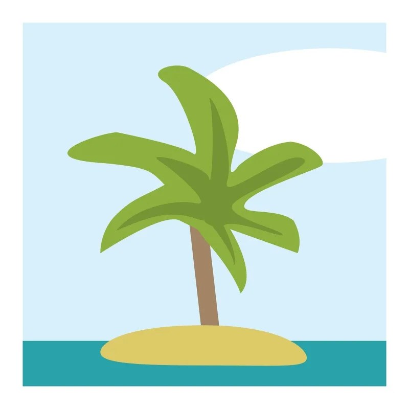 Island Tropical Palm tree Stickdatei – Natur