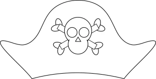 Pirate hat Skull and crossbones Pirate Stickdatei – Kinder