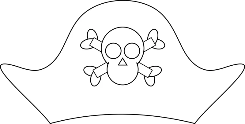 Pirate hat Skull and crossbones Pirate Stickdatei – Kinder