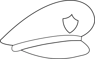 Police hat Police cap Shield Stickdatei