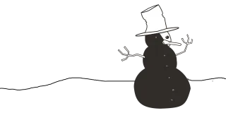 Snowman Top hat Winter Stickdatei