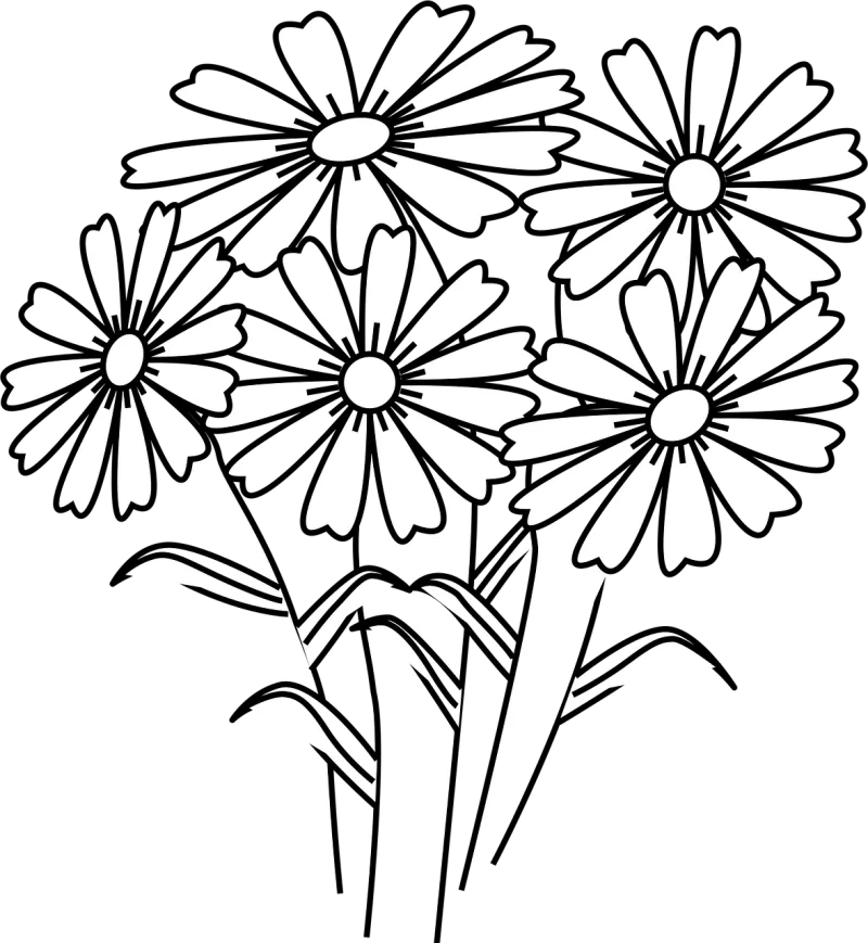 Flower Flower background Daisies Stickdatei – Blumen