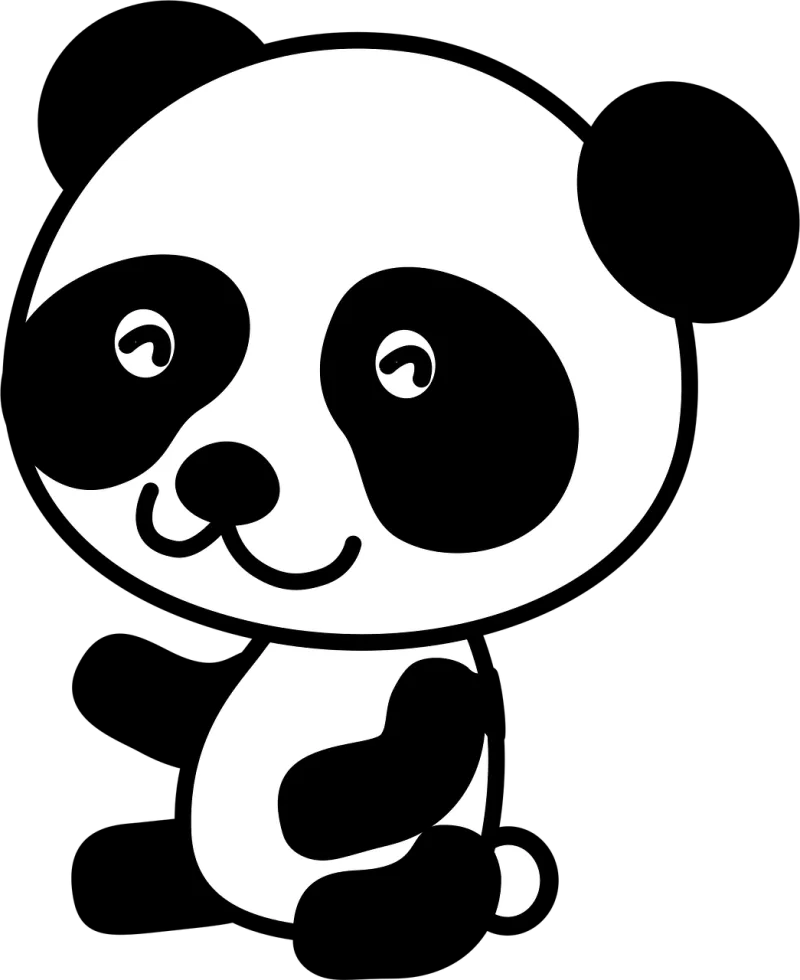 Panda Nature Bear Stickdatei – Tiere
