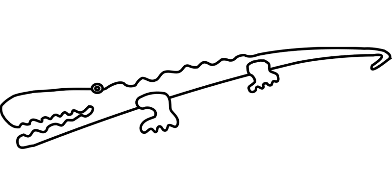 Crocodile Alligator Reptile Stickdatei – Kinder