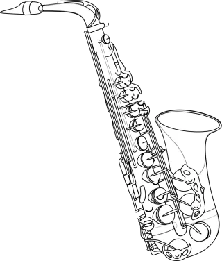 Saxophone Jazz Musical instrument Stickdatei