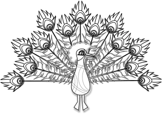 Peacock Plumage Display Stickdatei