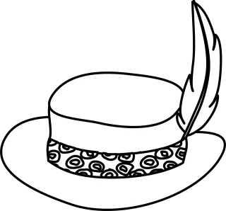 Hat Beautiful Feather Stickdatei