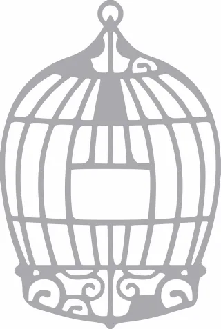 Birdcage Vintage Bird Stickdatei