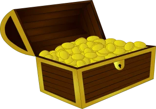 Treasure chest Treasure Gold Stickdatei