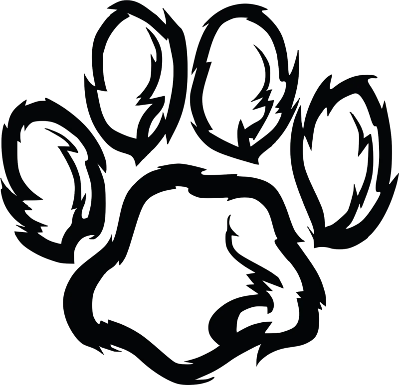 Paw Paw print Dog Stickdatei – Tiere