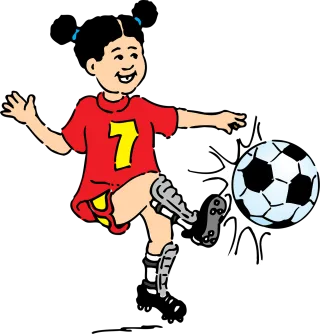 Footballer Girl Female Stickdatei