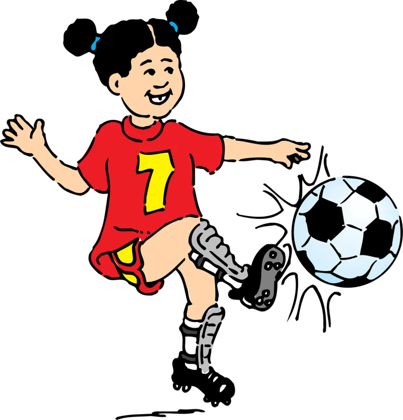 Footballer Girl Female Stickdatei – Kinder