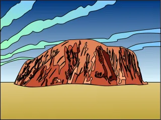 Uluru Ayers rock Rock Stickdatei