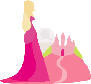 Princess Castle Fairy tale Stickdatei