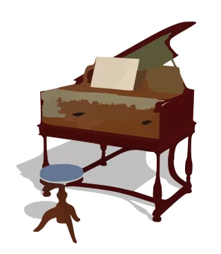 Piano Music Instrument Stickdatei