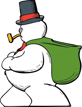 Snowman Winter Nature Stickdatei