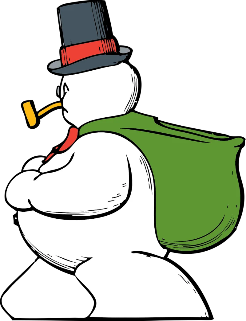 Snowman Winter Nature Stickdatei – Weihnachten