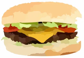 Burger Ham Beef Stickdatei