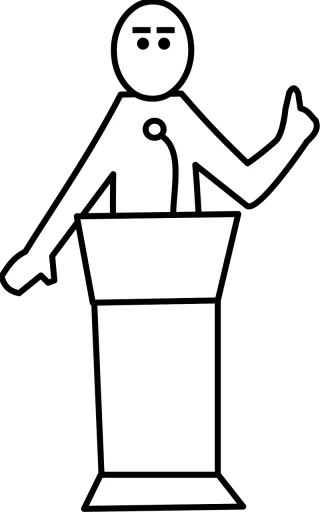 Speaker Podium Presentation Stickdatei