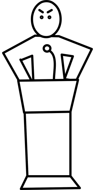 Speaker Podium Lectern Stickdatei