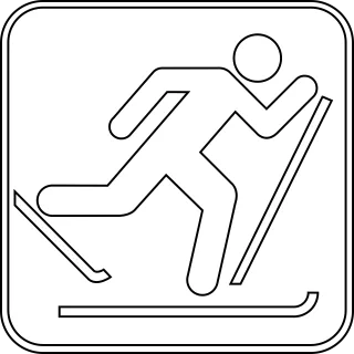 Cross country skiing Symbol Nature Stickdatei