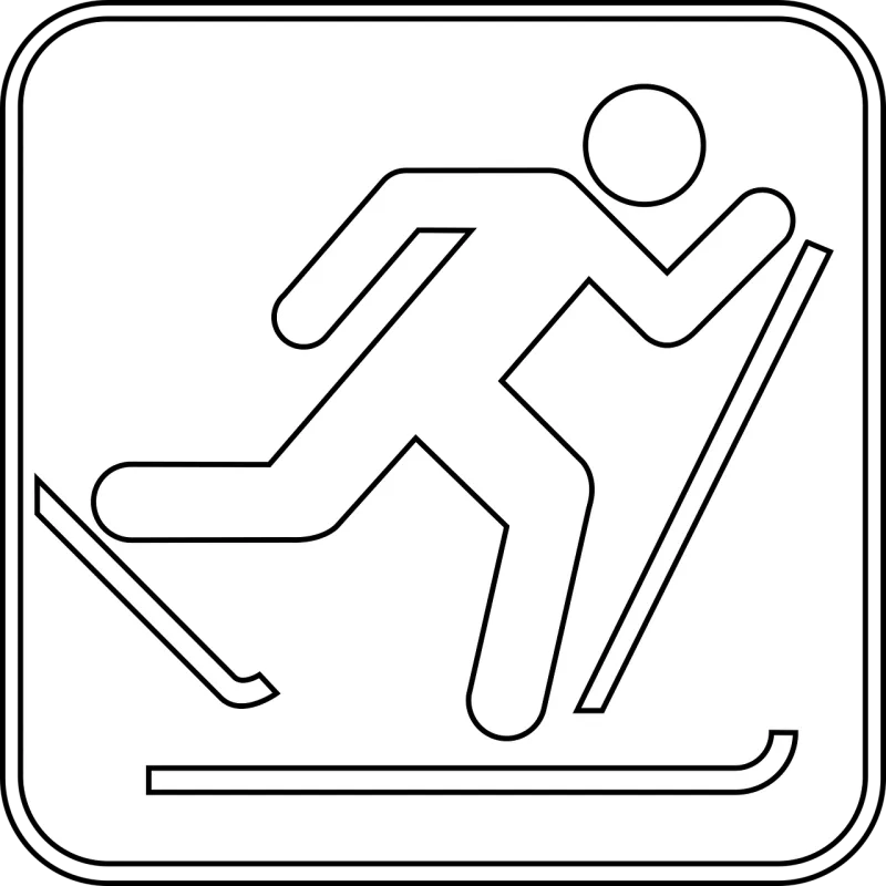 Cross country skiing Symbol Nature Stickdatei – Sport