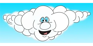 Cloud Smiling Cartoon Stickdatei