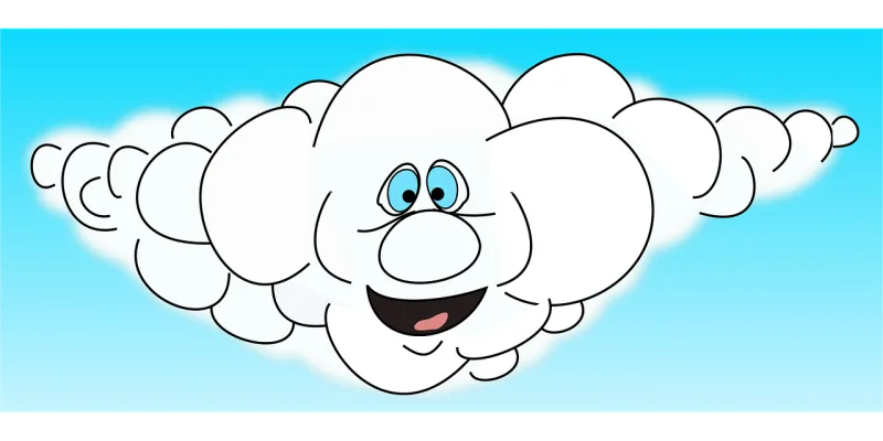 Cloud Smiling Cartoon Stickdatei – Natur