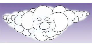 Cloud Sleeping Cartoon Stickdatei