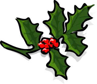 Holly Holly berries Christmas Stickdatei