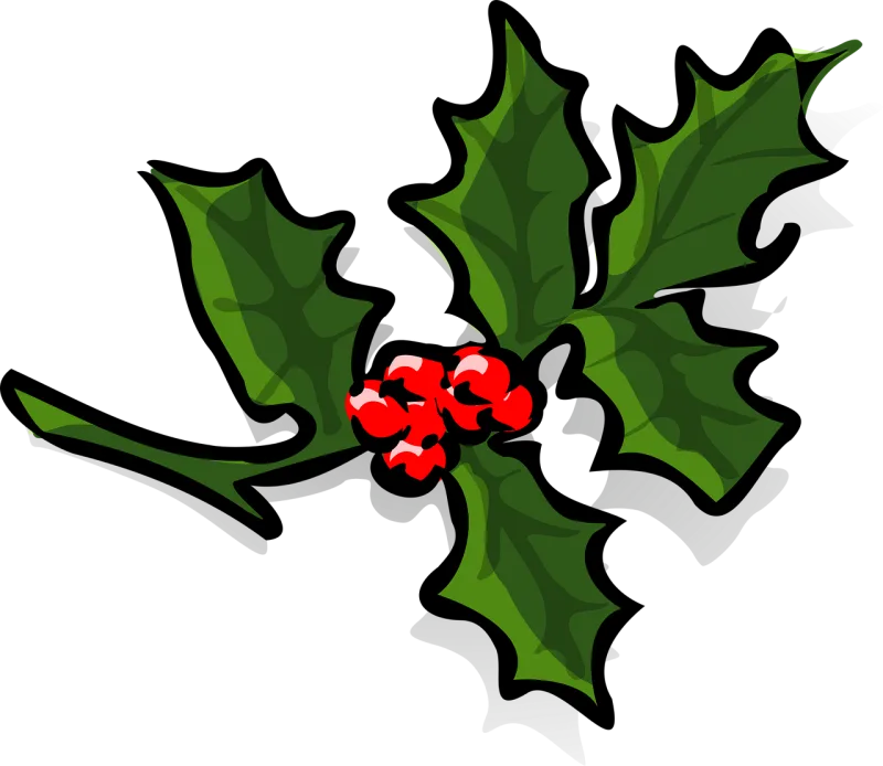 Holly Holly berries Christmas Stickdatei – Weihnachten