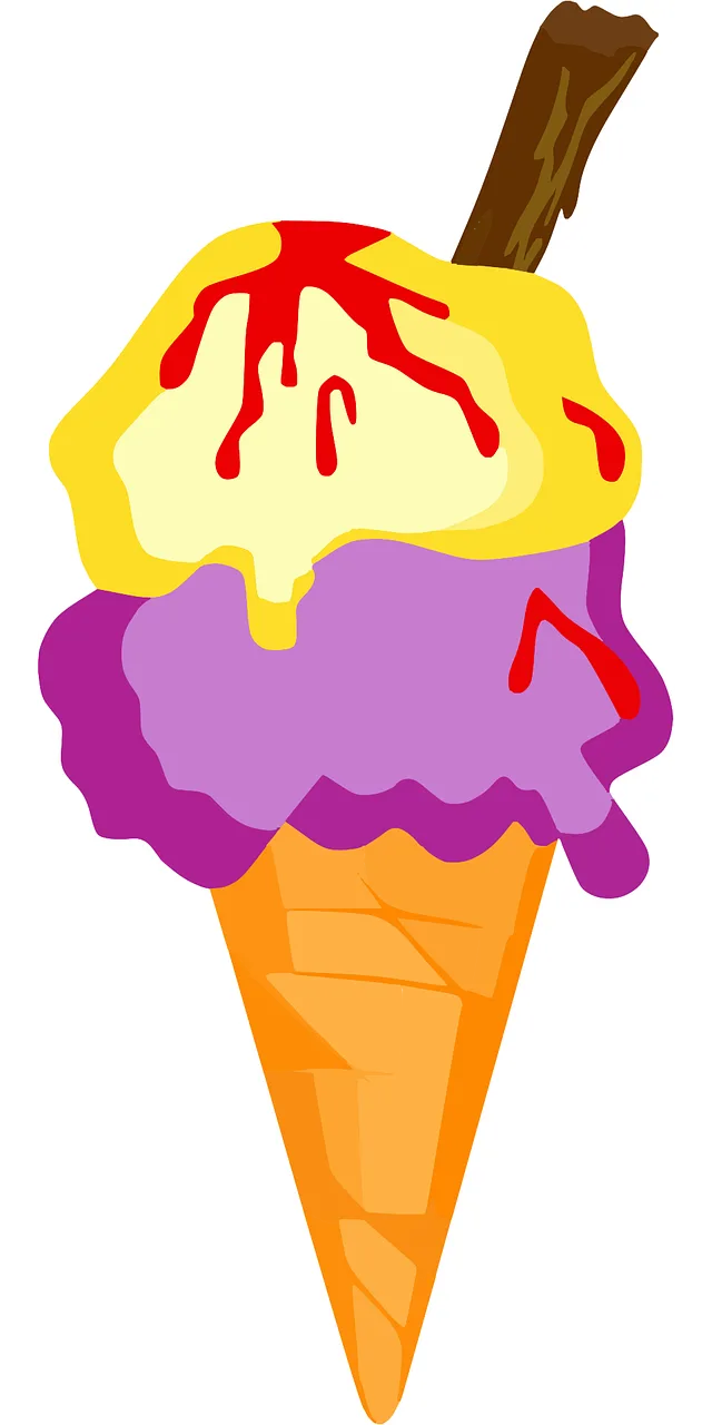 Ice cream Cone Dessert Stickdatei – Essen & Trinken