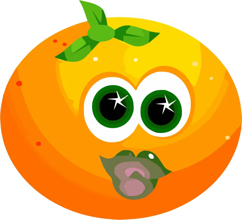 Fruit Face Orange Stickdatei – Essen & Trinken