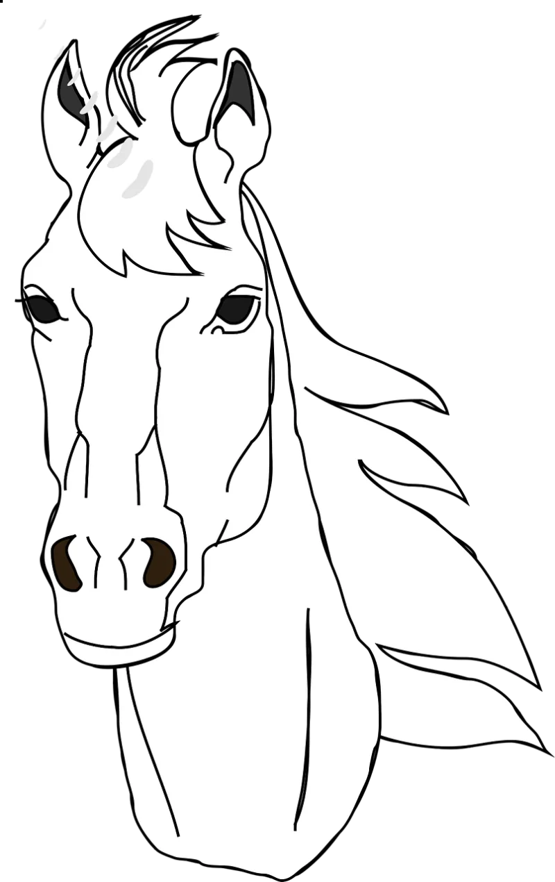Horse Head Portrait Stickdatei – Tiere