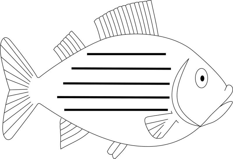Fish Aquatic Fin Stickdatei – Sport