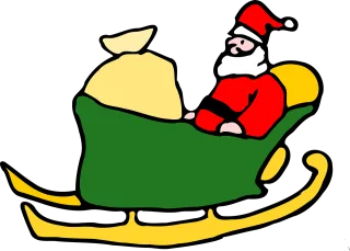 Santa's sleigh Santas sleigh Santa Stickdatei