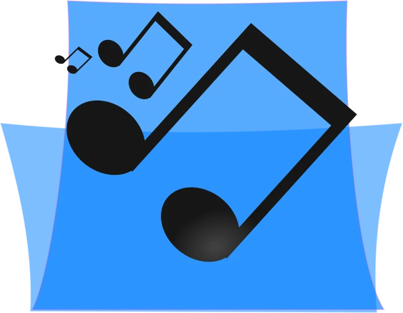 Music Blue Folder Stickdatei – Musik