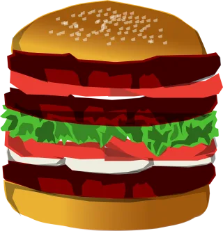 Burger Hamburger Food Stickdatei